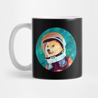 To the Moon Doge Astronaut: Crypto Dogecoin Shiba Inu Meme Mug